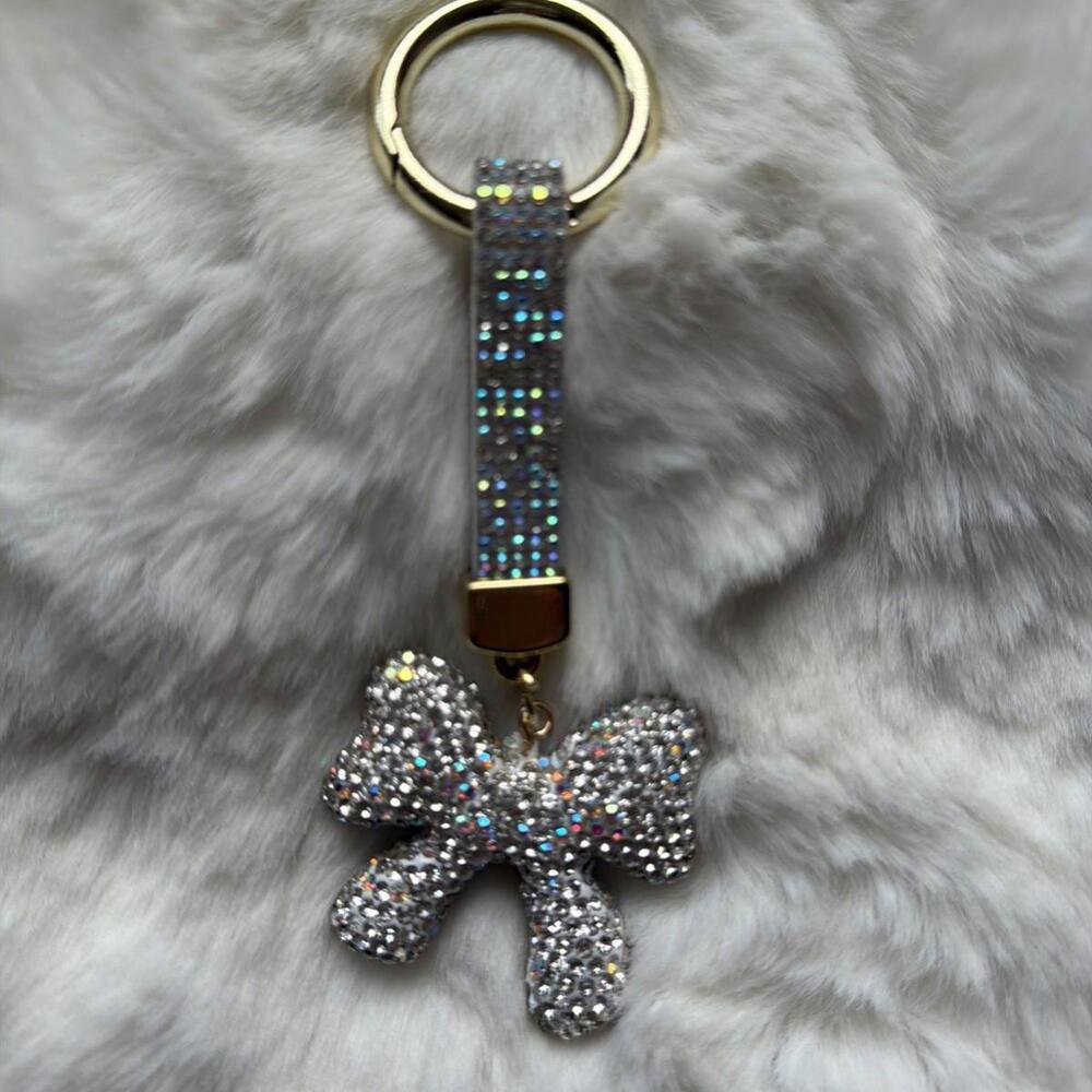 Bow Rhinestone Keychain NEW - Picture 3 of 9